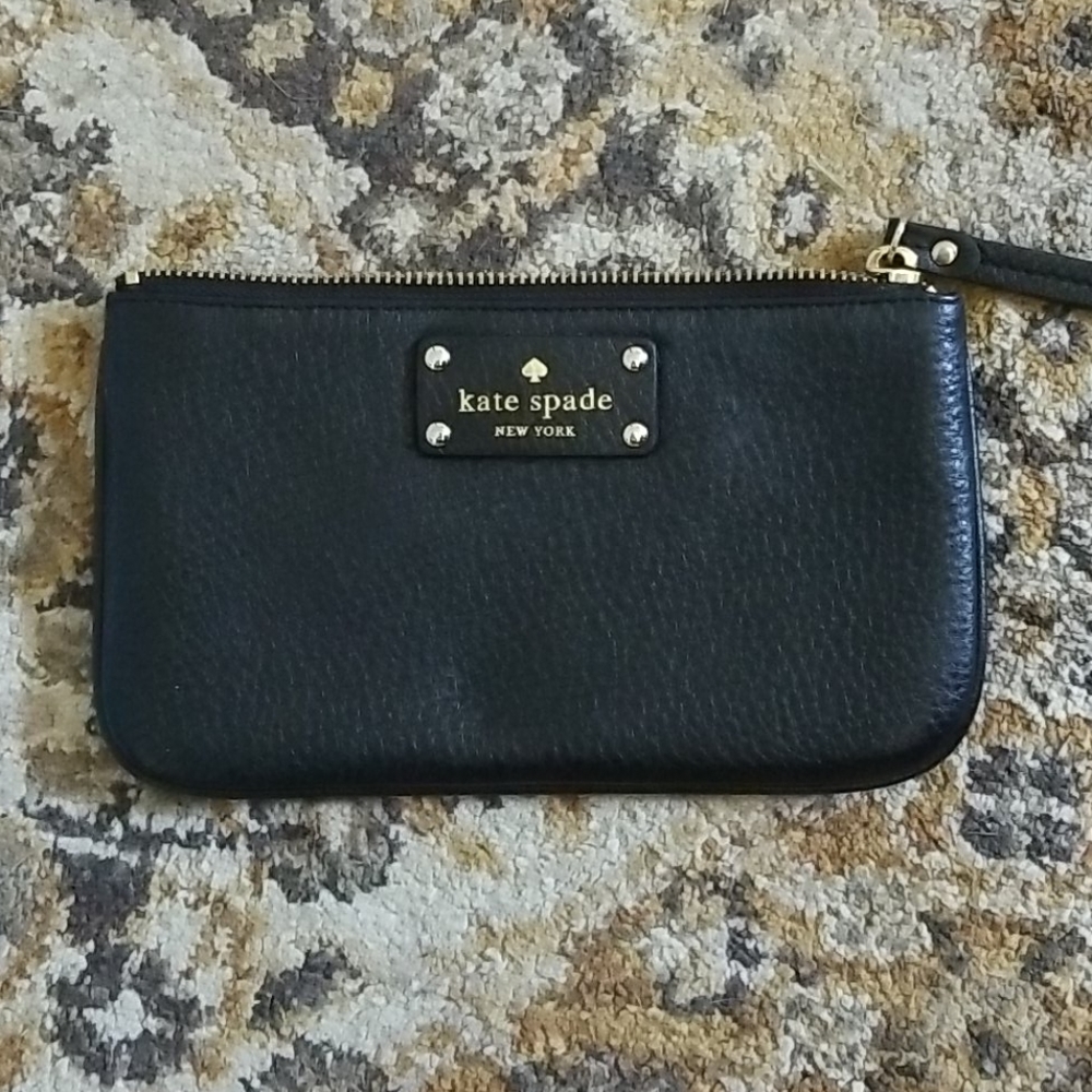 Pebble leather wristlet